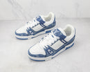 LV Trainer Monogram Denim White Blue