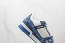 LV Trainer Monogram Denim White Blue