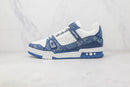 LV Trainer Monogram Denim White Blue